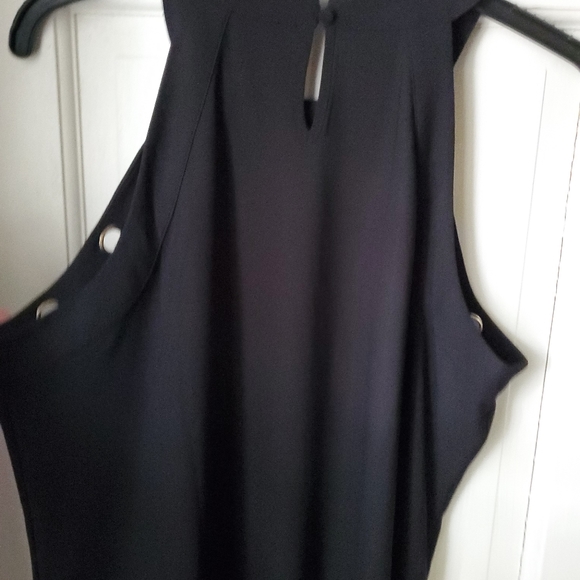 INC International Concepts cold shoulder top. PL. Black. NWT. - Picture 5 of 8